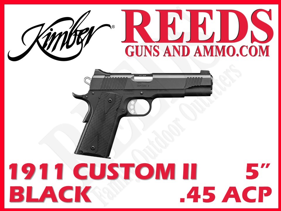 Kimber 1911 Custom II CA Compliant Black 45 ACP 5in 3200001CA-img-0