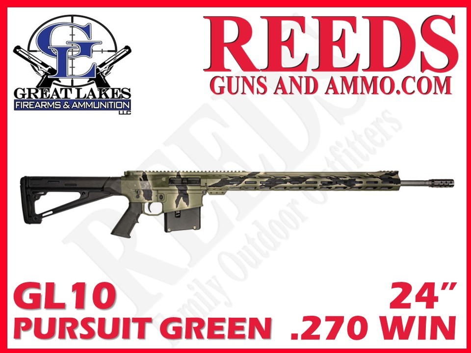Great Lakes Firearms & Ammo GL10 Pursuit Green 270 Win 24in GL10LA270SSPGRN-img-0
