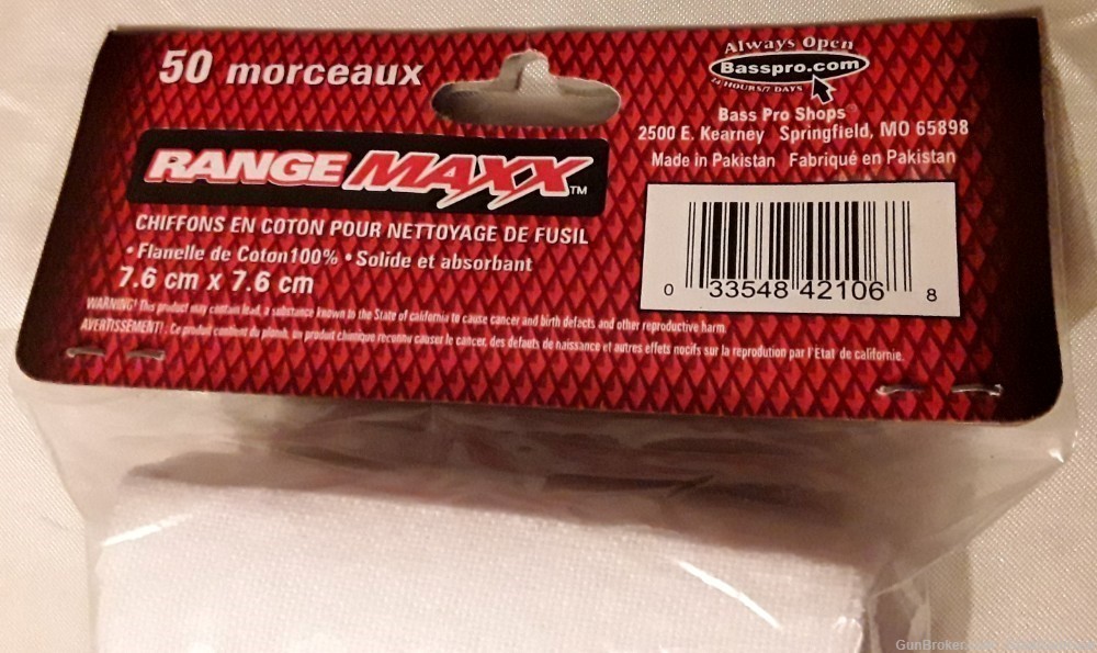 Range Maxx Cotton Gun Cleaning Patches 3" Square 50 PCS & 1" Square 200 PCS-img-2