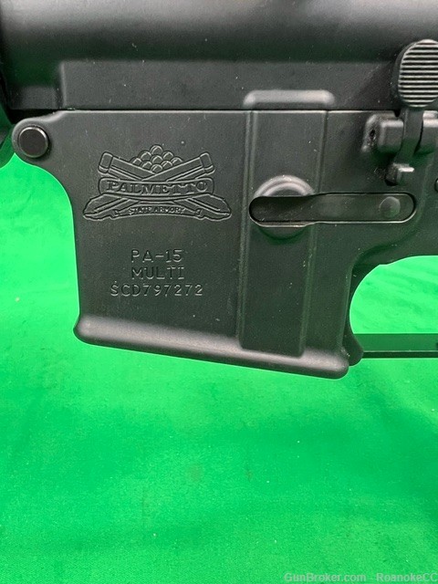 Palmetto PA-15 Rifle Multi Caliber Black with 1 Mag, Laser, Bipod, Sight-img-7