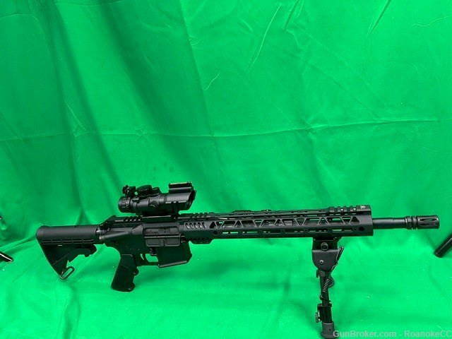 Palmetto PA-15 Rifle Multi Caliber Black with 1 Mag, Laser, Bipod, Sight-img-1
