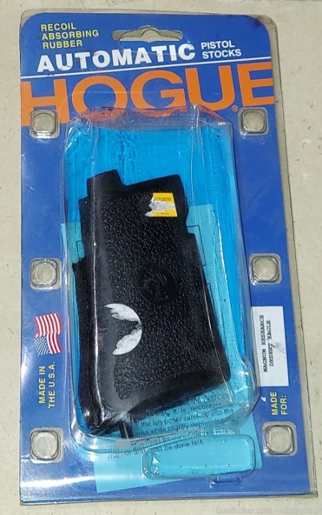 Hogue black rubber grips Magnum Research Desert Eagle-img-0