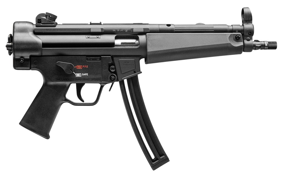 HK MP5 .22LR 8.50 10+1 Blowback Operation Adj Rear Drum Sight Polymer Grip -img-0