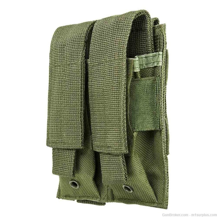 VISM 2 Pocket Green MOLLE Belt Pouch fits 9mm Ruger P85 P89 P90 Pistols-img-2
