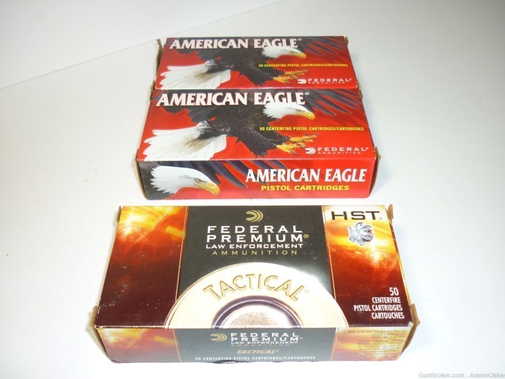 150rd - FEDERAL COMBO - HST and FMJ - 45 ACP - American Eagle 230gr - 1911-img-1