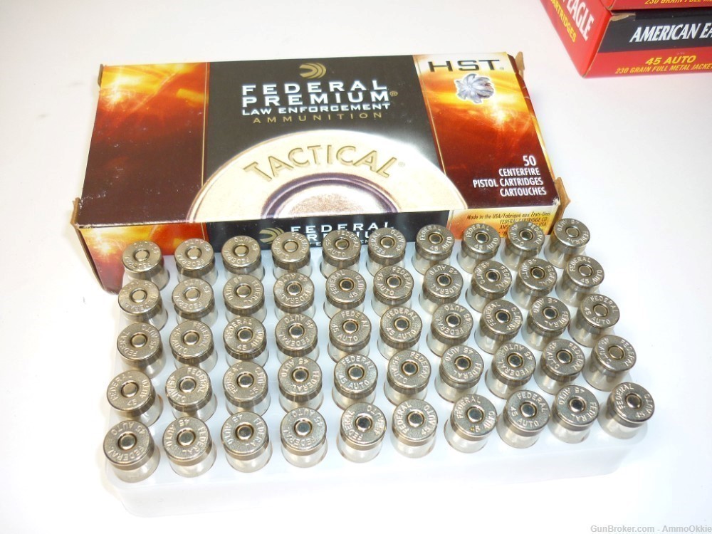 150rd - FEDERAL COMBO - HST and FMJ - 45 ACP - American Eagle 230gr - 1911-img-4