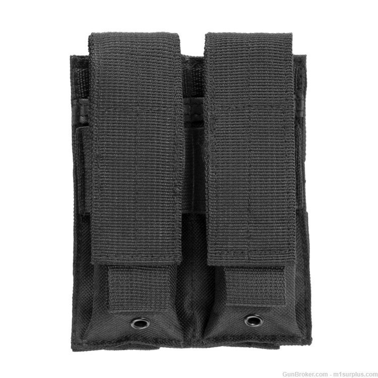 VISM 2 Pocket Black MOLLE Belt Pouch fits 9mm Ruger P85 P89 P90 Pistols-img-0