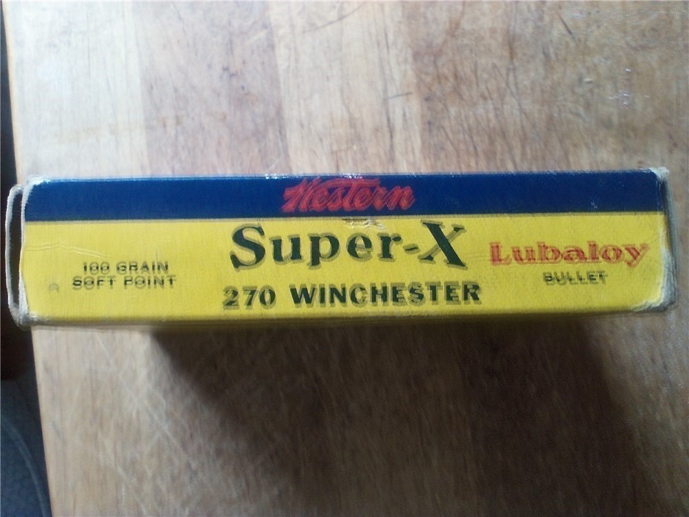 Vintage Western Super X 270 Winchester 100 gr.sp ammo-img-1