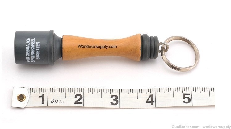 German Stick Grenade Keychain with World War Supply® Logo-img-1