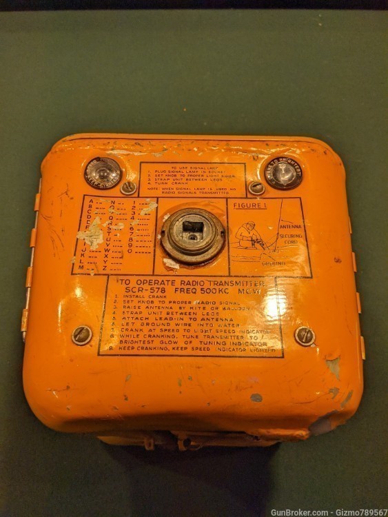 WW2 SCR-578 Gibson Girl Emergency Transmitter Life Raft USAF -img-4