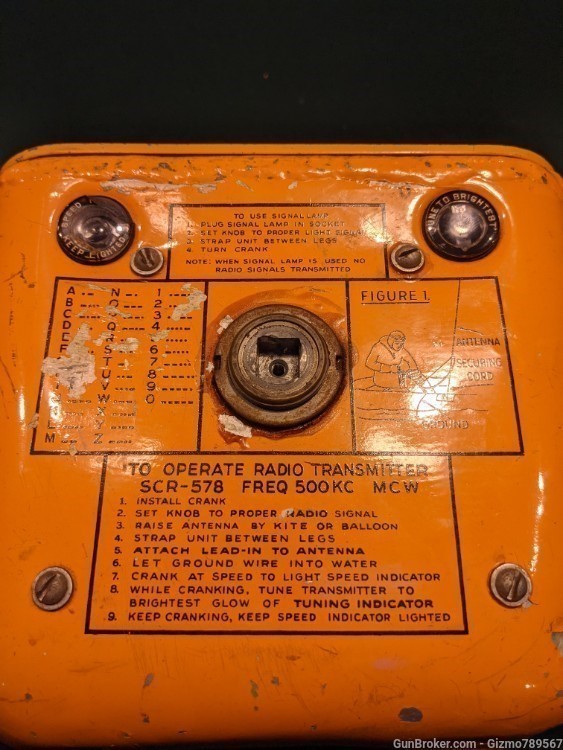 WW2 SCR-578 Gibson Girl Emergency Transmitter Life Raft USAF -img-6