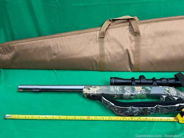 CVA Black Powder Muzzle Loader Rifle .50 Caliber Camo with Scope, Soft Bag-img-2
