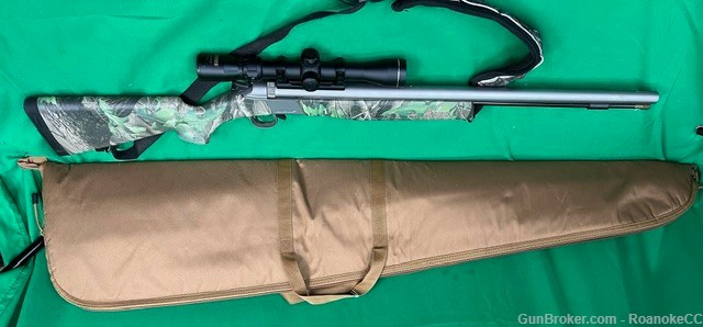 CVA Black Powder Muzzle Loader Rifle .50 Caliber Camo with Scope, Soft Bag-img-1