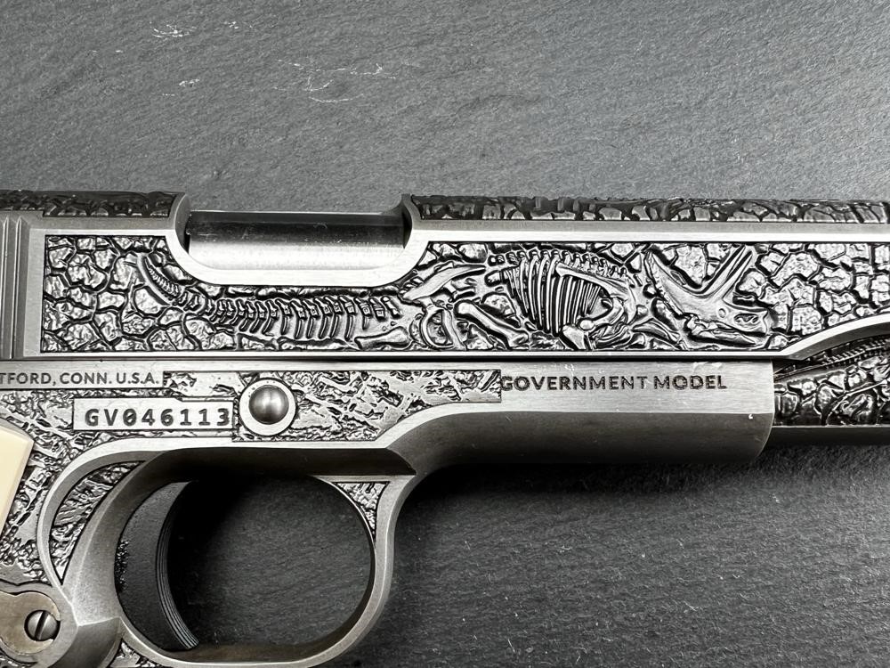 Colt 1911 Custom Engraved Dinosaur-Meteorite by Altamont .38 Super-img-5
