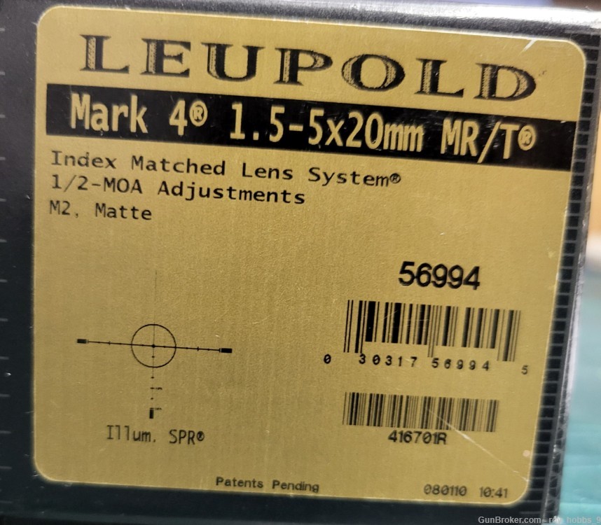 Leupold Mark 4 1.5-5x20 MR/T M2 Illuminated SPR 30mm QD Mount FREE SHIP-img-4