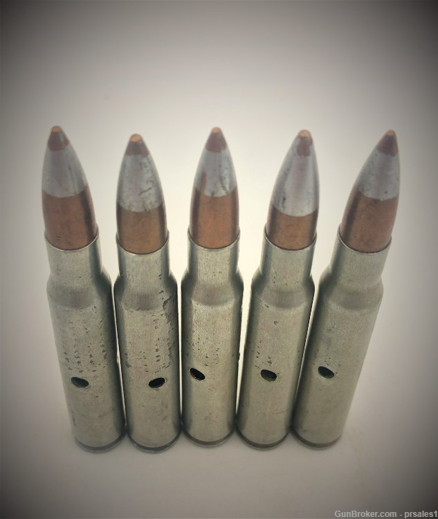 5 Collectable 30-06 rounds Silver tip Vintage Rare 30 Caliber-img-1