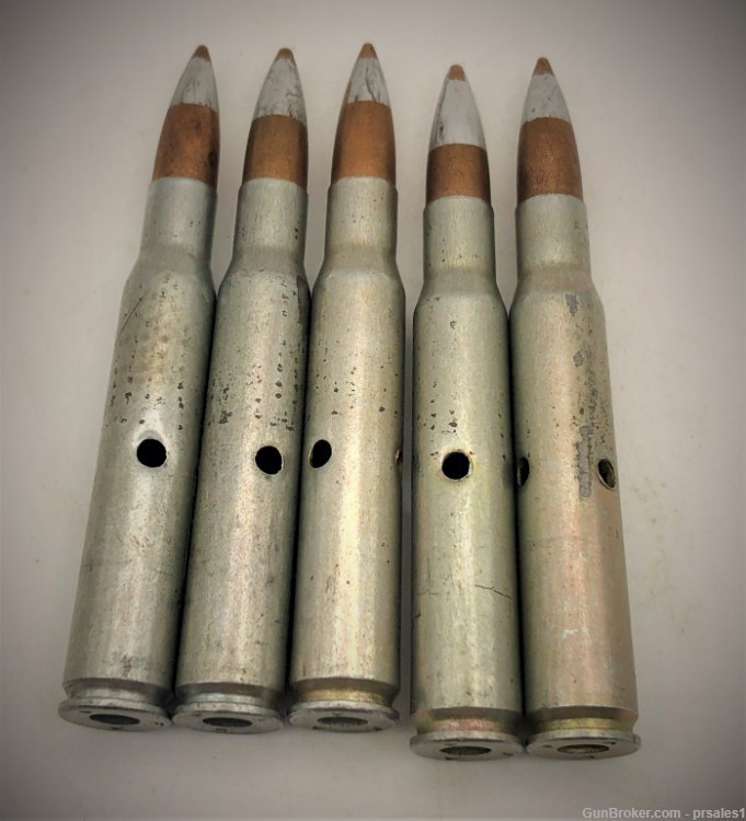 5 Collectable 30-06 rounds Silver tip Vintage Rare 30 Caliber-img-3