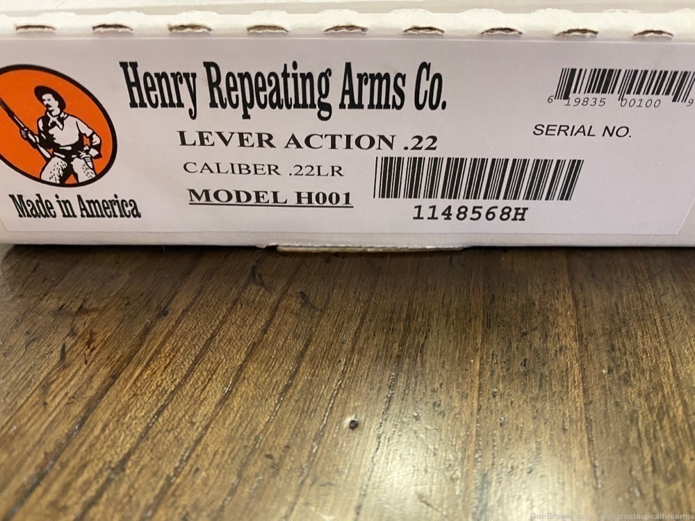 Henry Repeating Arms Classic Lever Action Rifle .22 S/L/LR 18.5” H001 NIB-img-9