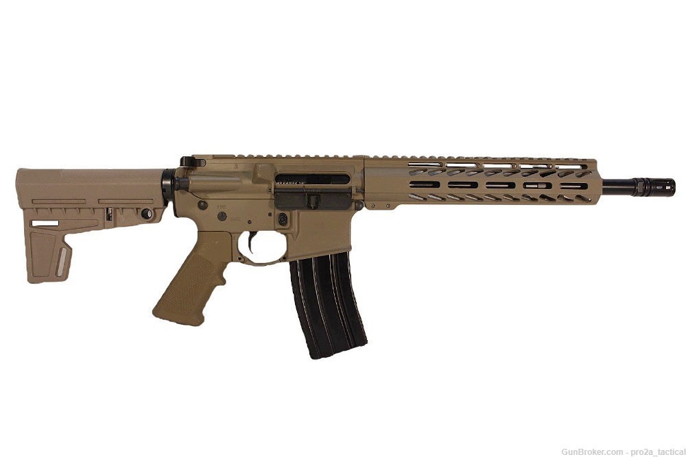 PRO2A TACTICAL PATRIOT 12.5 inch AR-15 6.5 GRENDEL M-LOK Pistol FDE -img-0