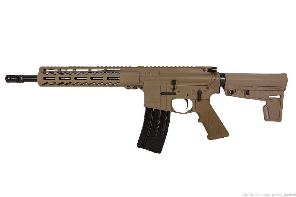 PRO2A TACTICAL PATRIOT 12.5 inch AR-15 6.5 GRENDEL M-LOK Pistol FDE -img-1