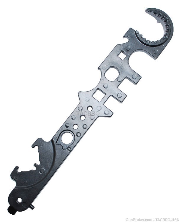 TACBRO AR15 ALL IN ONE MULTI COMBO WRENCH TOOL FOR ALL TYPE BARREL NUT-img-1