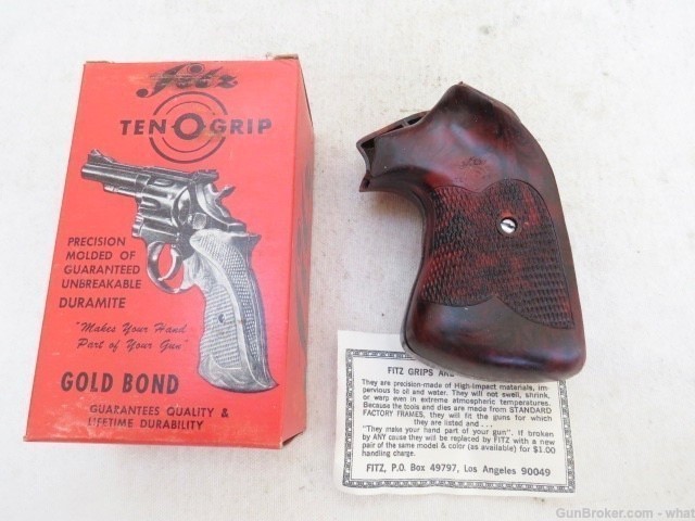 Vintage NOS Fitz Pistol Grips & Grip Screw S&W Highway Patrolman .357 .44-img-0