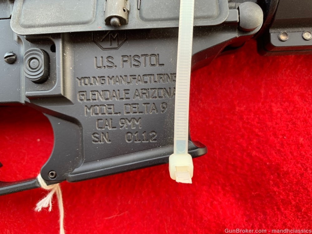 NIB Young Manufacturing Delta-9, 7.5" bbl, 9mm AR pistol-img-3