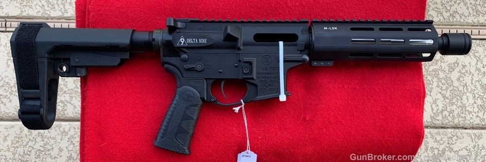 NIB Young Manufacturing Delta-9, 7.5" bbl, 9mm AR pistol-img-0