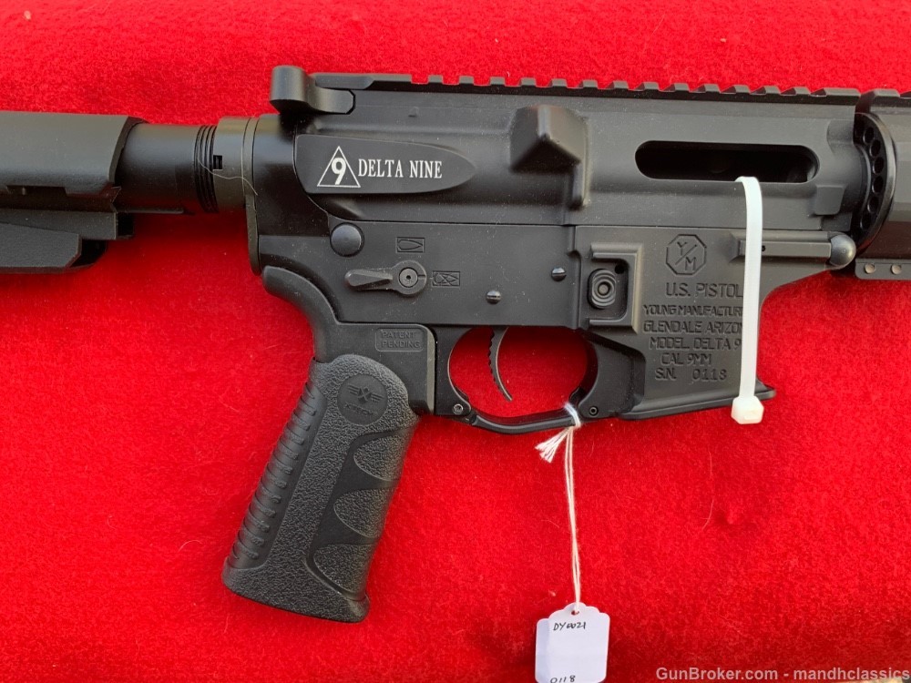 NIB Young Manufacturing Delta-9, 7.5" bbl, 9mm AR pistol-img-2