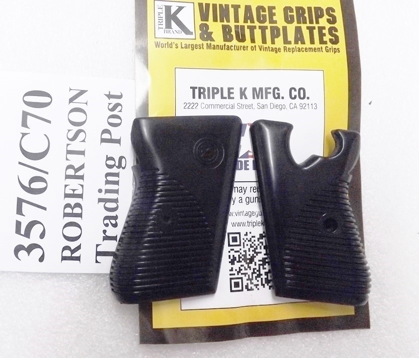 Triple K Grips CZ50 CZ70 Black Polymer 3576G New No Screw Authentic Copy-img-0