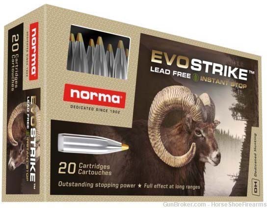 Norma EvoStrike .270 Winchester 96gr Lead Free Instant Stop 20/box-img-0