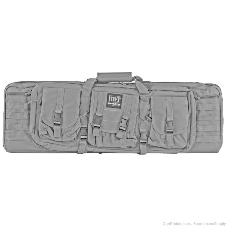 Bulldog Cases Double Tactical Rifle Case Polyester 37" Seal Gray NIB!-img-0