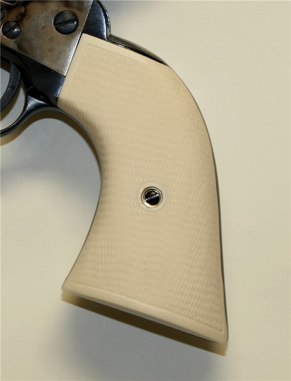 Pietta 1873 SA Revolver Ivory-Like Grips, Checkered-img-1