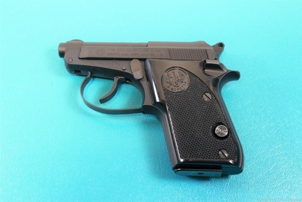 Fine Beretta 21A Semi Auto Pistol .22 LR in Box Papers Flat Black Finish-img-1