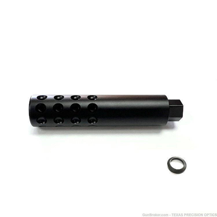 1/2x28 thread 5.5 inch extra long muzzle brake  for .22LR/223/556 w/washer-img-0