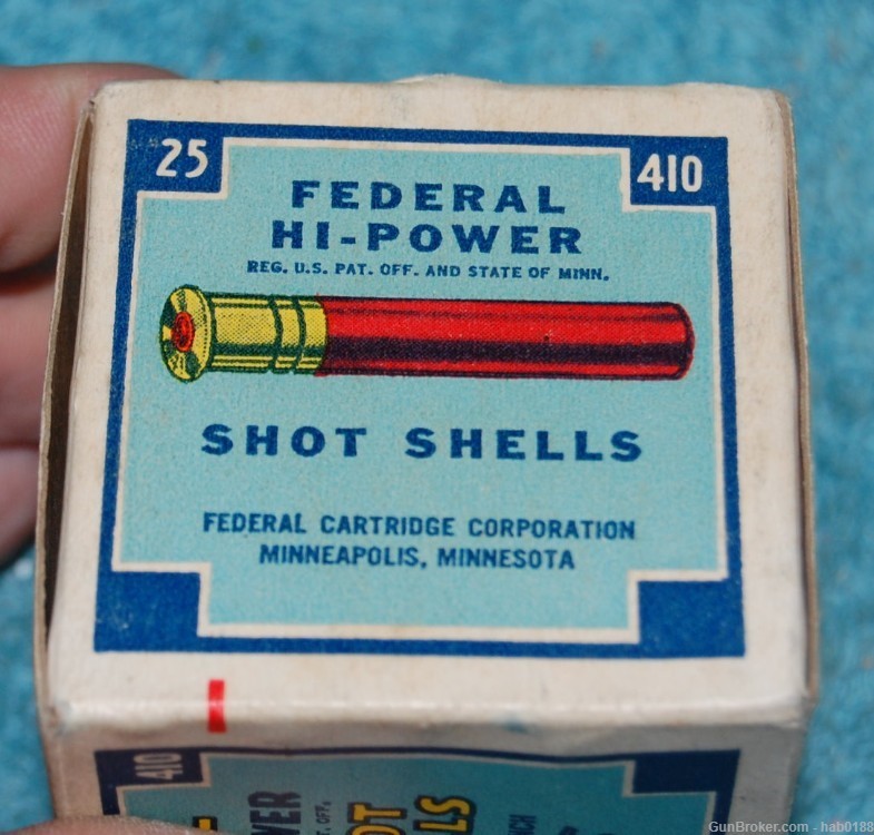 Vintage Full Box of Federal Hi-Power 410 Trap Shooter Red Sweater 3"-img-5
