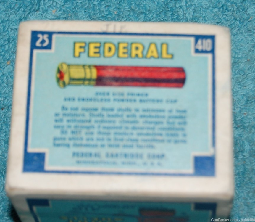 Vintage Full Box of Federal Hi-Power 410 Trap Shooter Red Sweater 3"-img-4