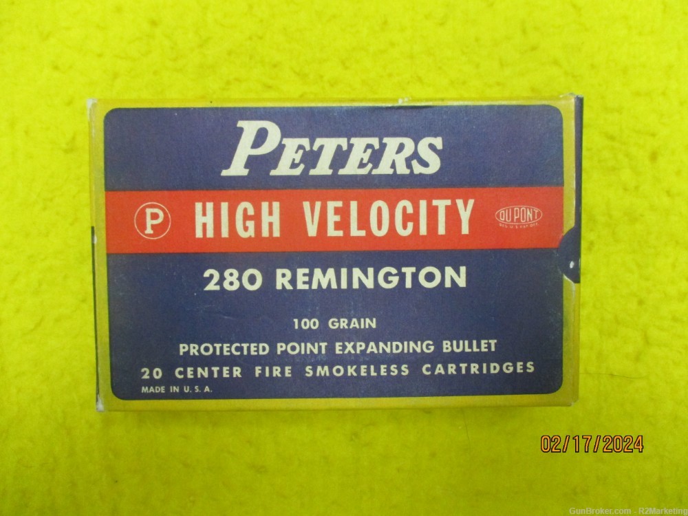 Peters 280 Rem 100gr. PPE (Bronze Point) Cartridges -img-0