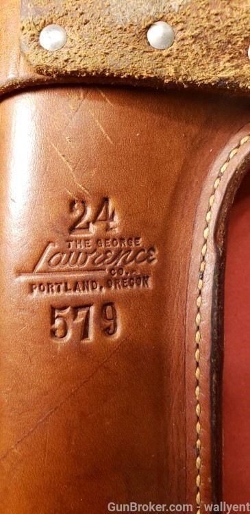 Lawrence 24 Leather Holster 579 RH Revolver Quality Made Portland Oregon -img-1