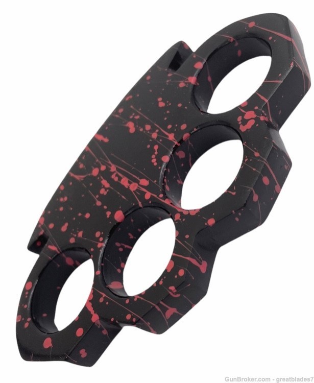 Brass Knuckles Camo Paint Splatter Black and Red FREE SHIPPING!!-img-2