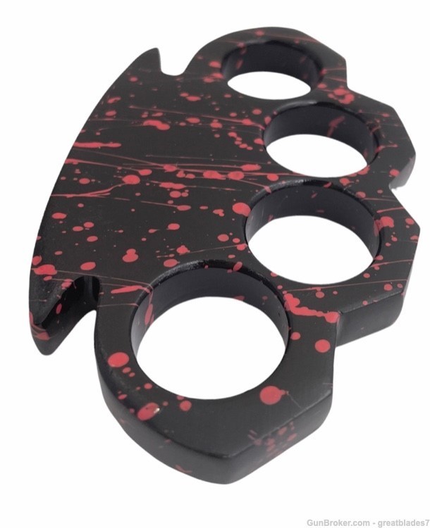 Brass Knuckles Camo Paint Splatter Black and Red FREE SHIPPING!!-img-1