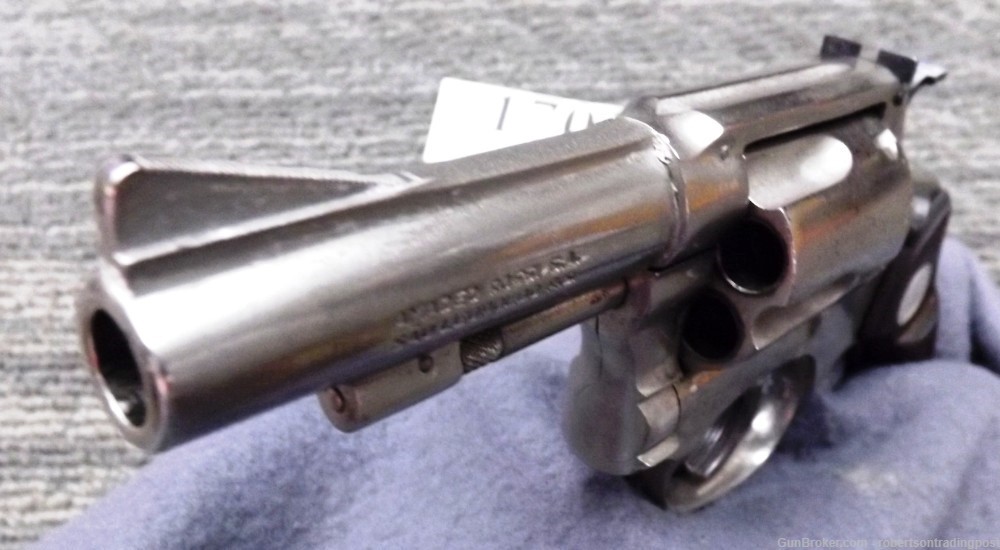 Rossi F.I. .38 Revolver 68 Nickel 3” Wood Grips Blade Sight VG-Exc CA C&R -img-1