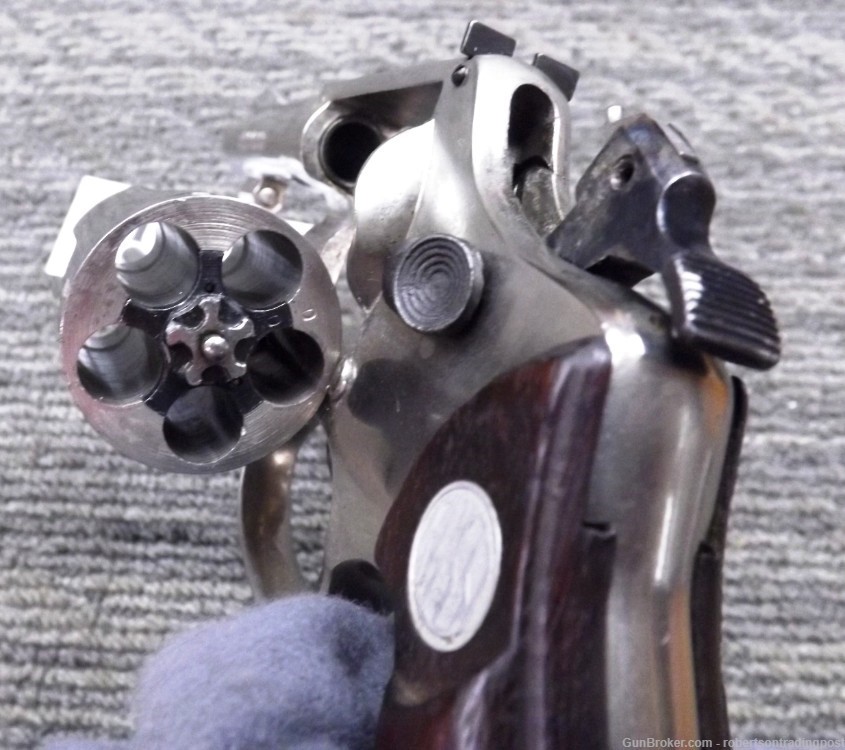 Rossi F.I. .38 Revolver 68 Nickel 3” Wood Grips Blade Sight VG-Exc CA C&R -img-3