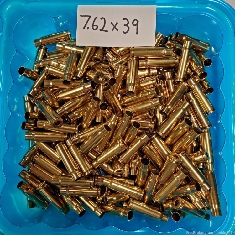 7.62x39 Brass 350 pcs Fully Processed Ready to Load-img-0
