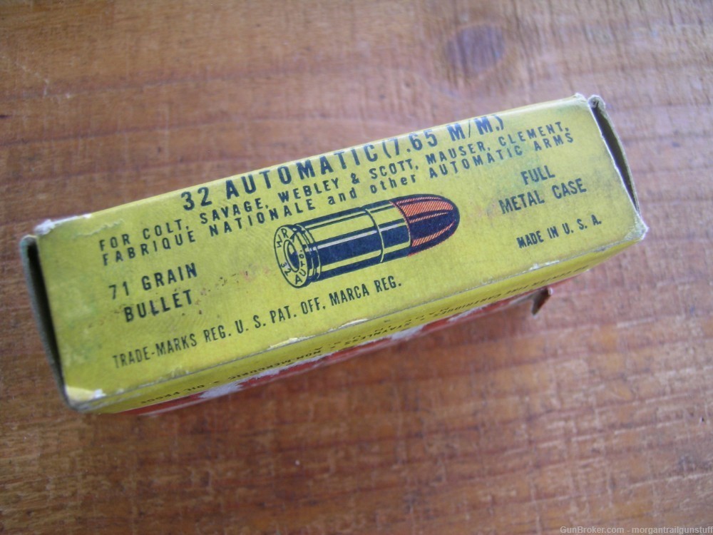 Vintage Winchester 32 ACP Auto 50rd Box Ammo-img-2