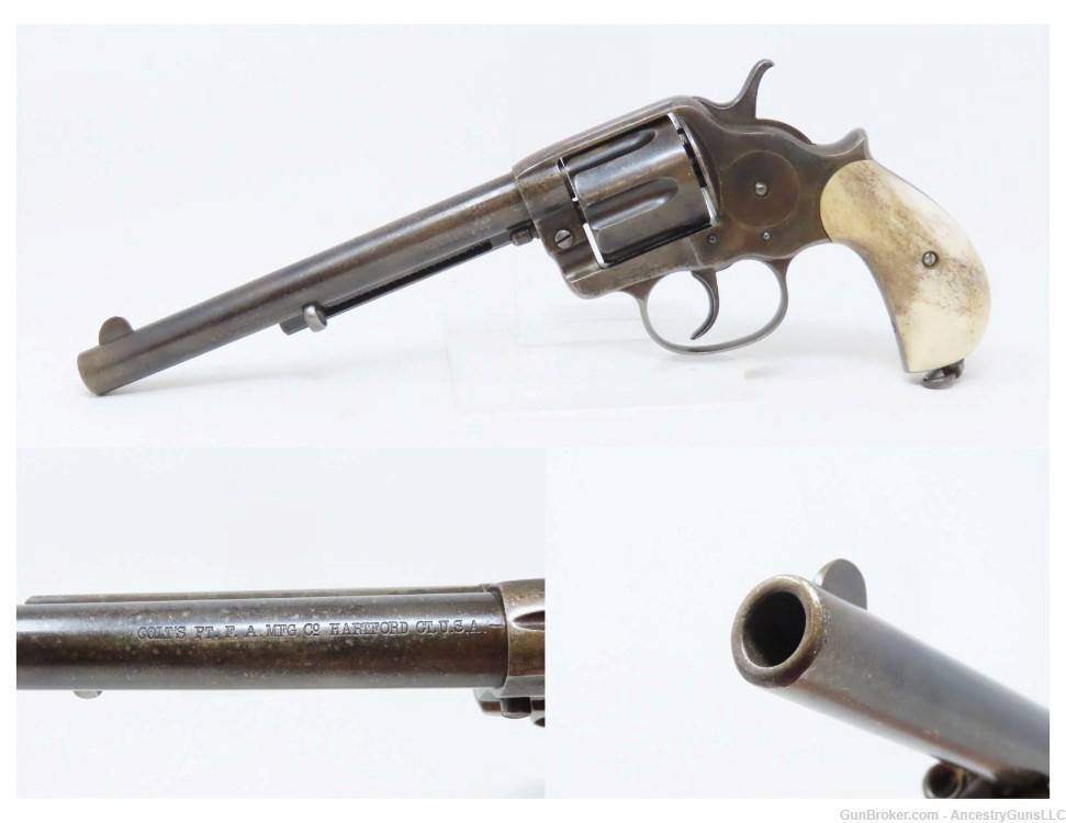 c1886 COLT FRONTIER SIX-SHOOTER Model 1878 .44-40 WCF Revolver Antique-img-0