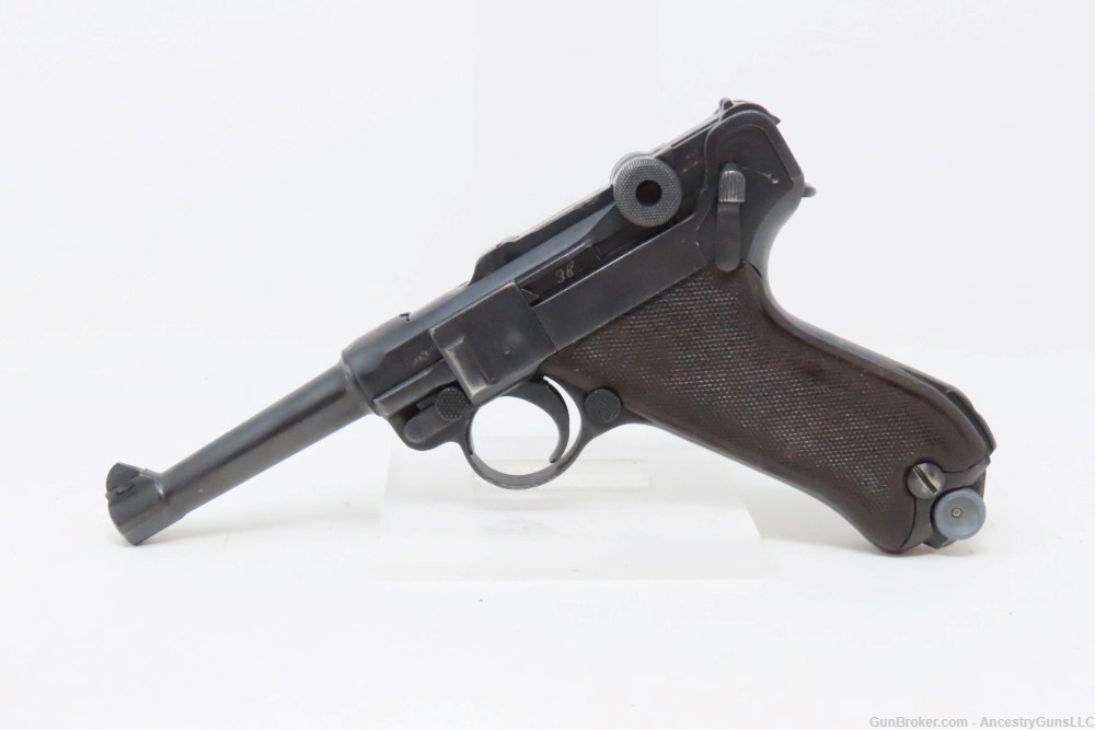 WORLD WAR I 1914 Dated ERFURT Arsenal P.08 LUGER Pistol GERMAN C&R -img-1