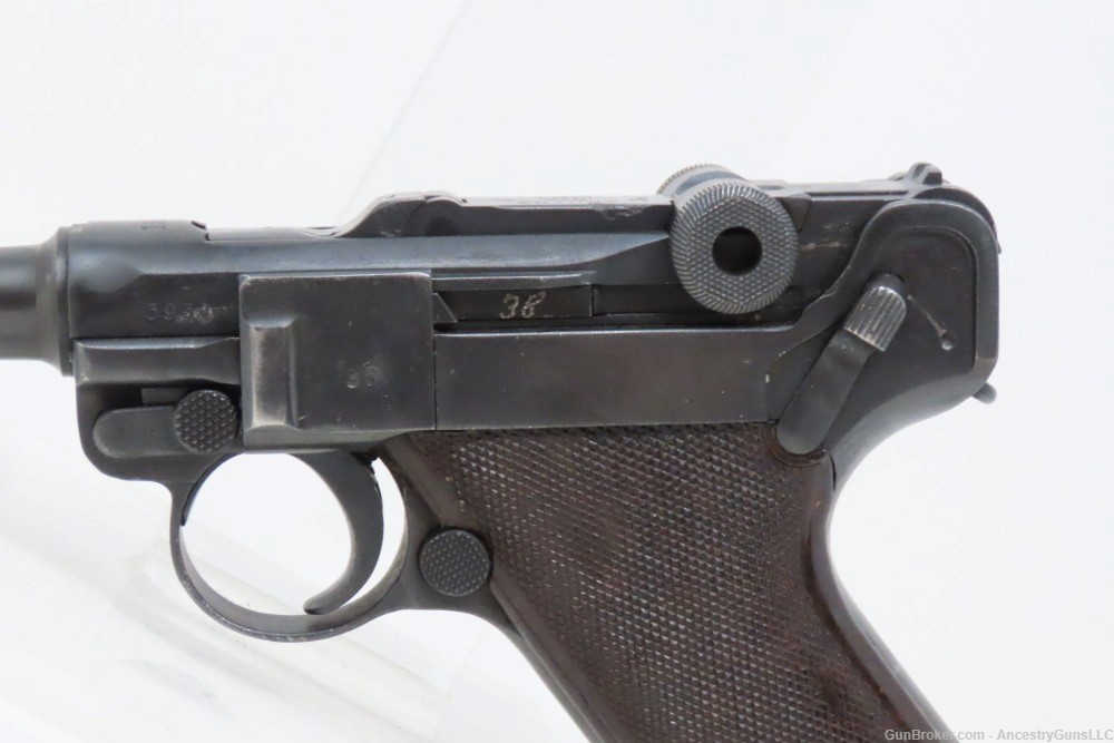 WORLD WAR I 1914 Dated ERFURT Arsenal P.08 LUGER Pistol GERMAN C&R -img-3