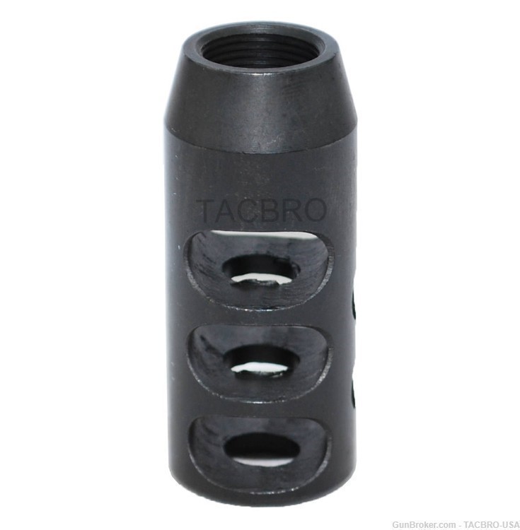TACBRO AR10 Steel Compact Muzzle Brake 5/8"x24 TPI Compensator For .308-img-3