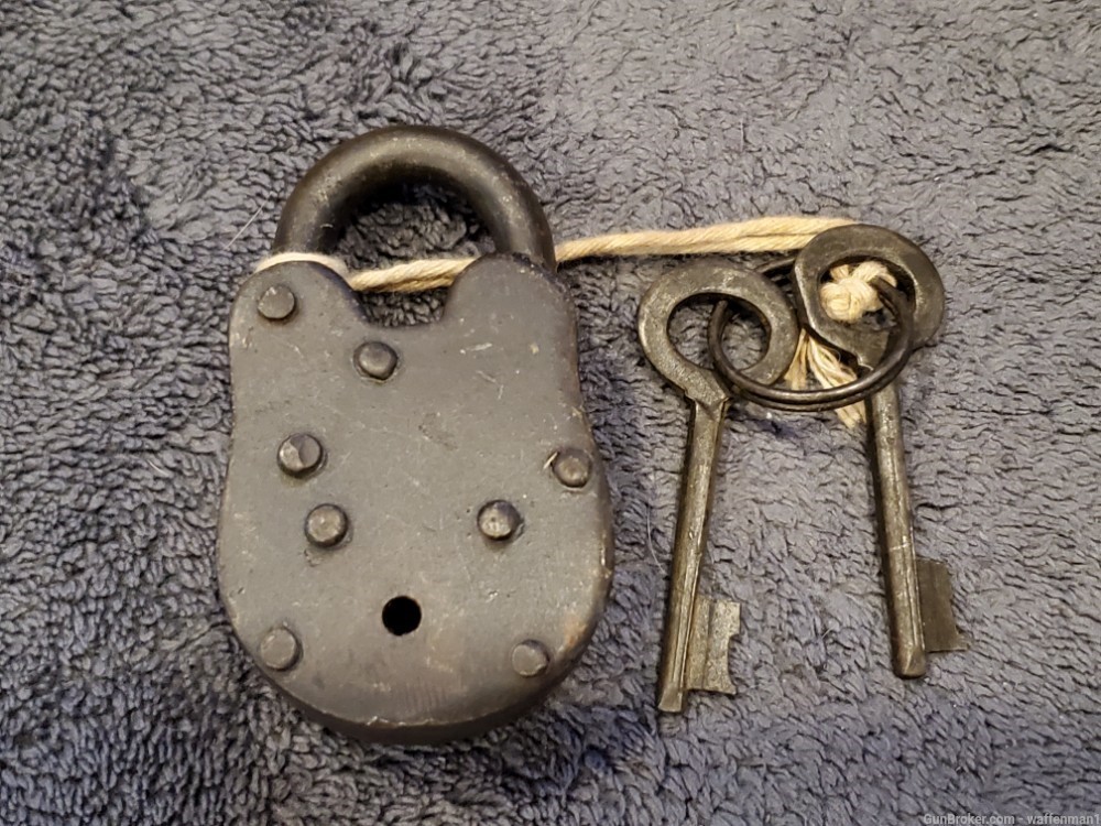 Small Size Old West Style 1860's Pony Express Co. Company Padlock Lock -img-1